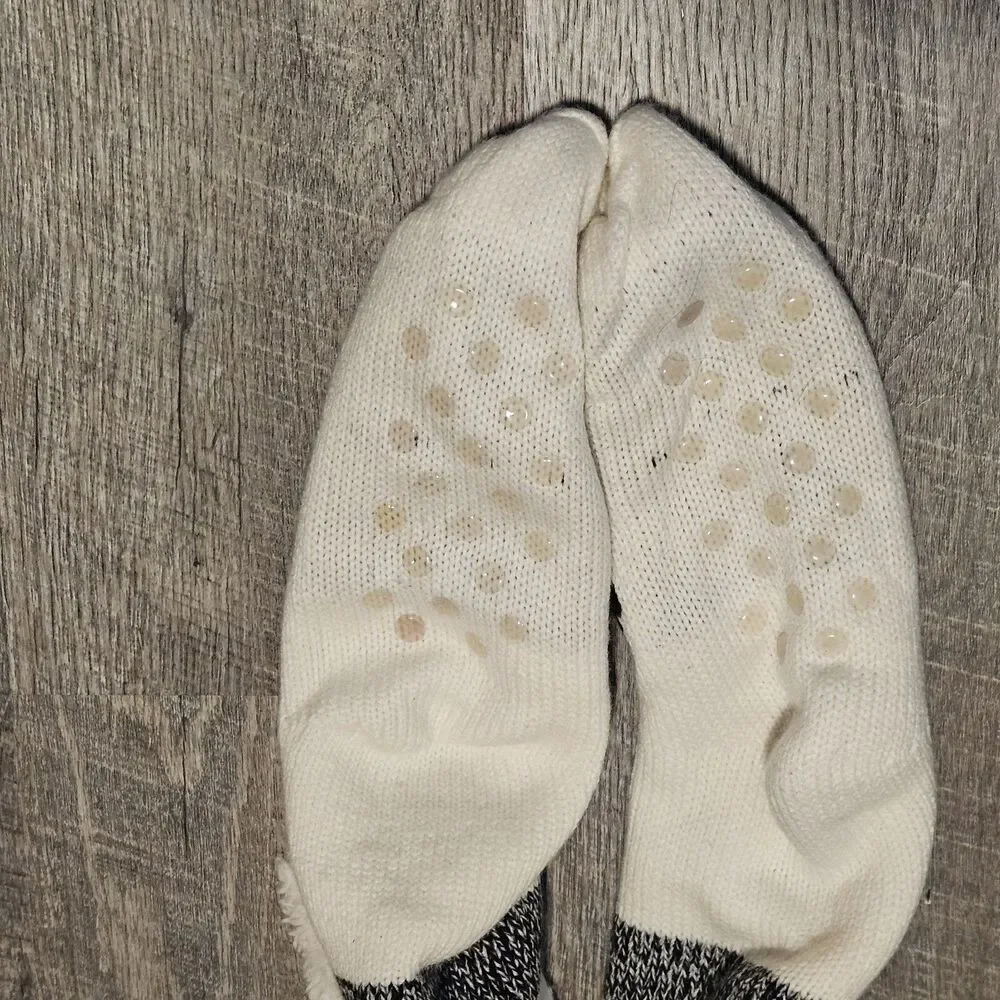 Panda Bear by No Boundary Thick Warm Faux Fur Lined Socks Oversized Size OS